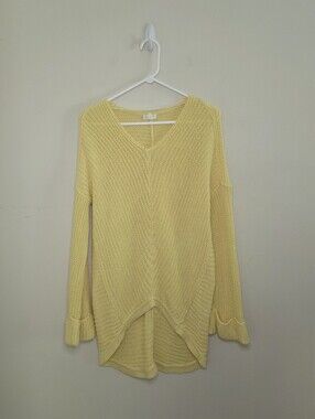 Women's Caslon Yellow Knit Sweater Sz Small